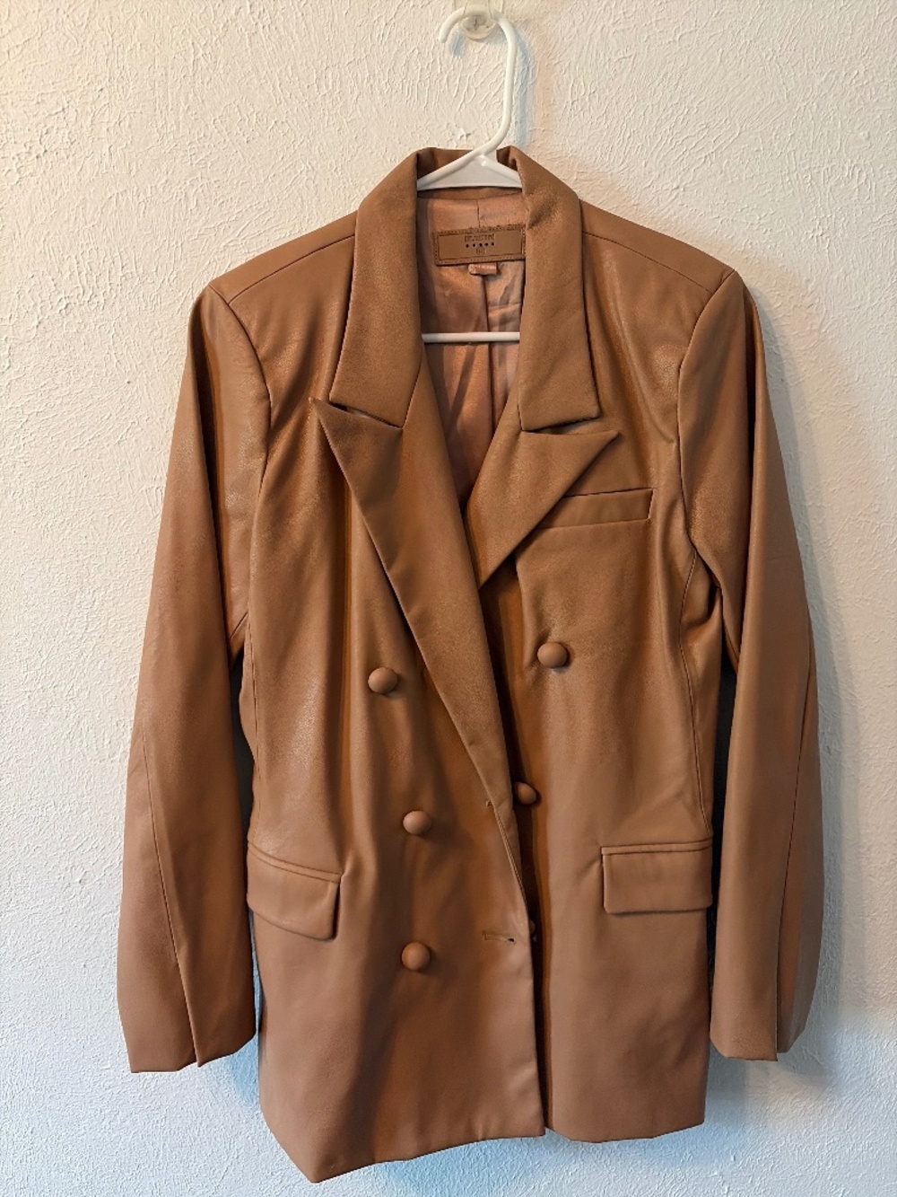 Blank NYC faux leather blazer
